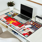 New York city ice rink Rockefeller center skating Desk Mat Gallery Image 2
