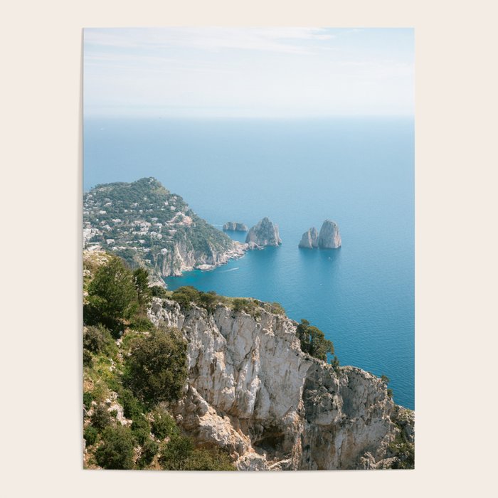 Coast of Capri | Italy coastal travel photography Poster Gallery Image 4