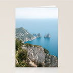 Coast of Capri | Italy coastal travel photography Stationery Card Gallery Image 2