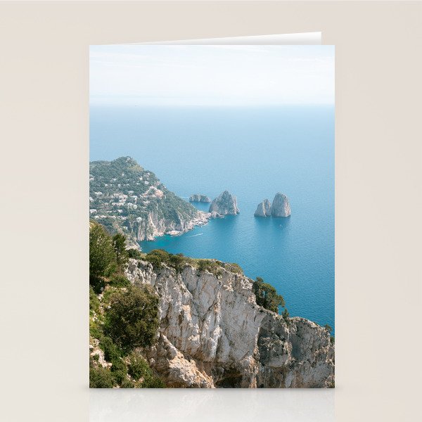 Coast of Capri | Italy coastal travel photography Stationery Card Gallery Image 1