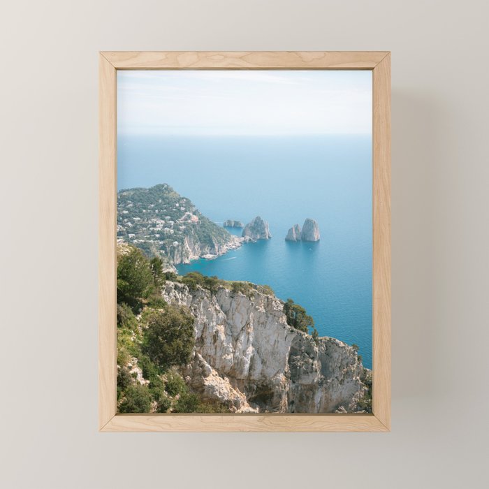 Coast of Capri | Italy coastal travel photography Mini Art Print Gallery Image 1