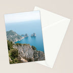 Coast of Capri | Italy coastal travel photography Stationery Card Gallery Image 2