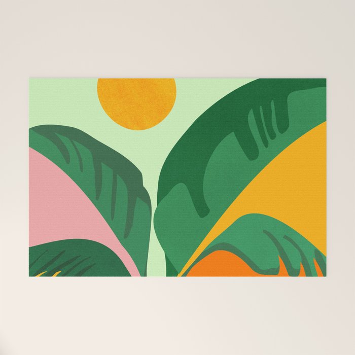 Things Are Looking Up / Tropical Greenery Welcome Mat Gallery Image 1