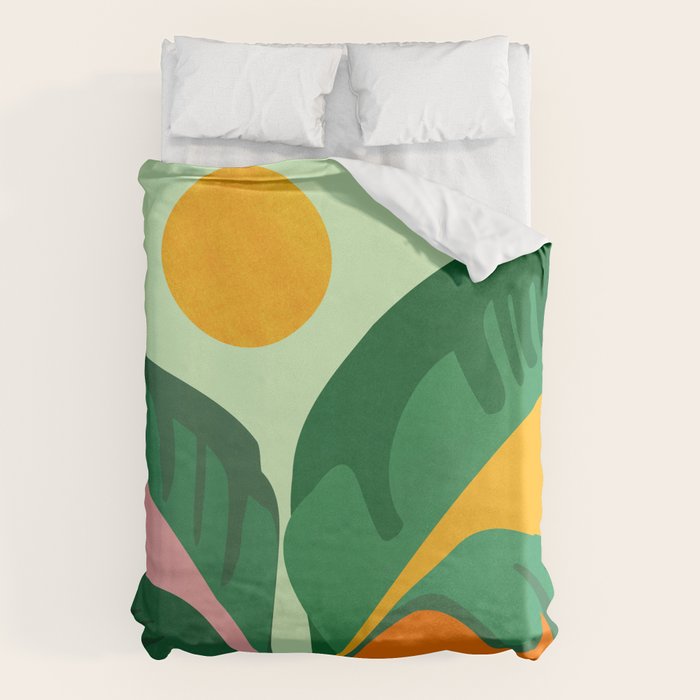 Things Are Looking Up / Tropical Greenery Duvet Cover Gallery Image 1