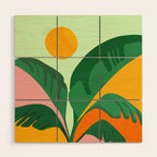 Things Are Looking Up / Tropical Greenery Wood Wall Art Gallery Image 1