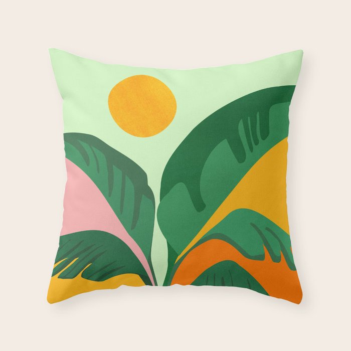 Things Are Looking Up / Tropical Greenery Throw Pillow Gallery Image 6