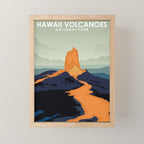Hawaii Volcanoes National Park Travel Poster Mini Art Print Gallery Image 1