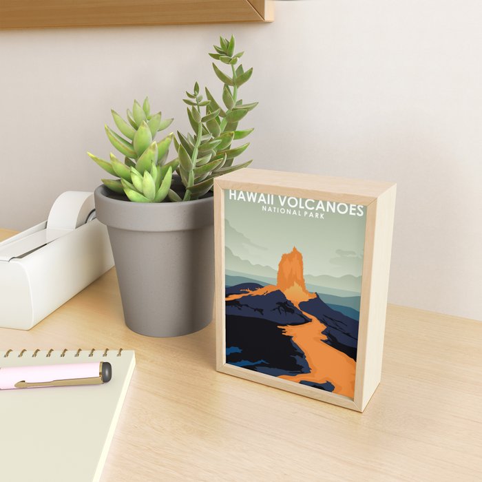 Hawaii Volcanoes National Park Travel Poster Mini Art Print Gallery Image 2