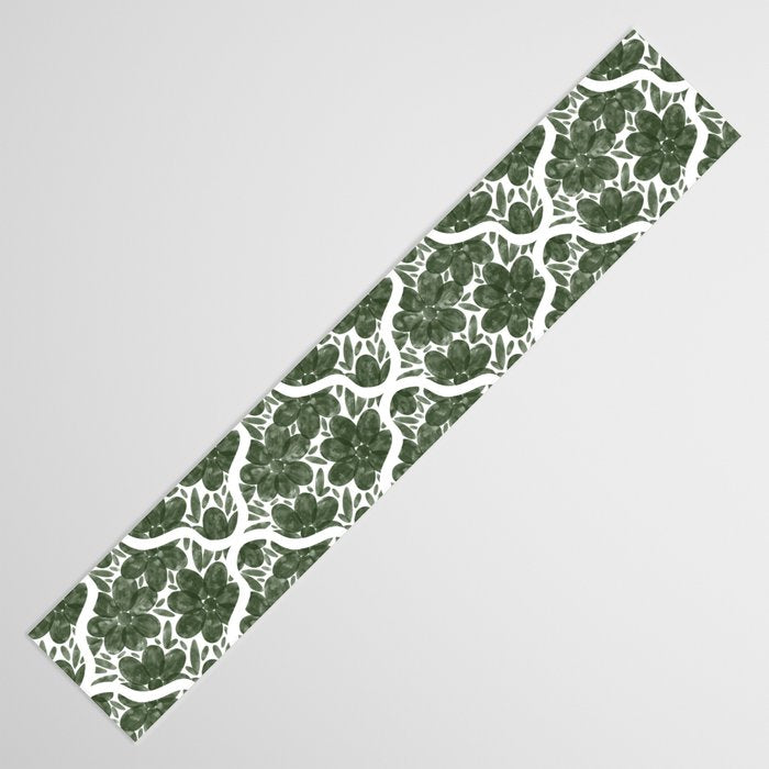 Green Petals Oasis Motif Table Runner Gallery Image 3