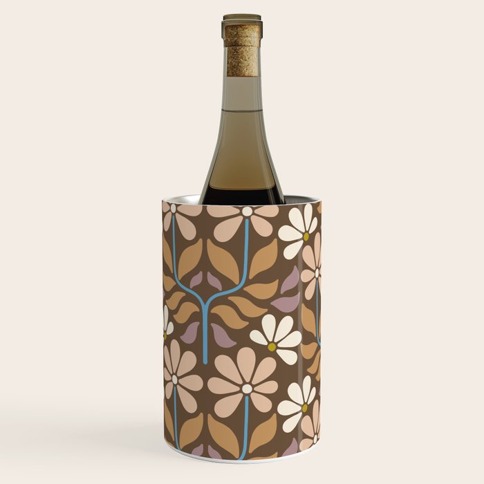 Retro Floral Pattern Bloom Wine Chiller Gallery Image 3