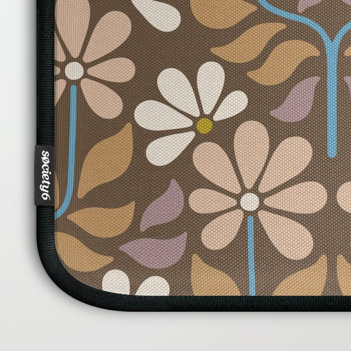Retro Floral Pattern Bloom Laptop Sleeve Gallery Image 3