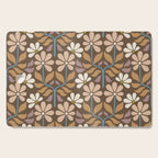 Retro Floral Pattern Bloom Cutting Board Gallery Image 1