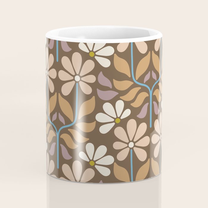 Retro Floral Pattern Bloom Coffee Mug Gallery Image 4