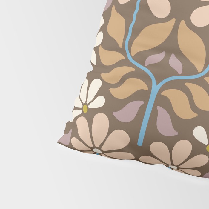 Retro Floral Pattern Bloom Pillow Sham Gallery Image 4