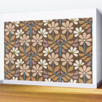 Retro Floral Pattern Bloom Wall Mural Gallery Image 2