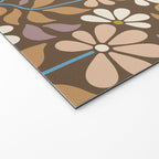 Retro Floral Pattern Bloom Welcome Mat Gallery Image 2