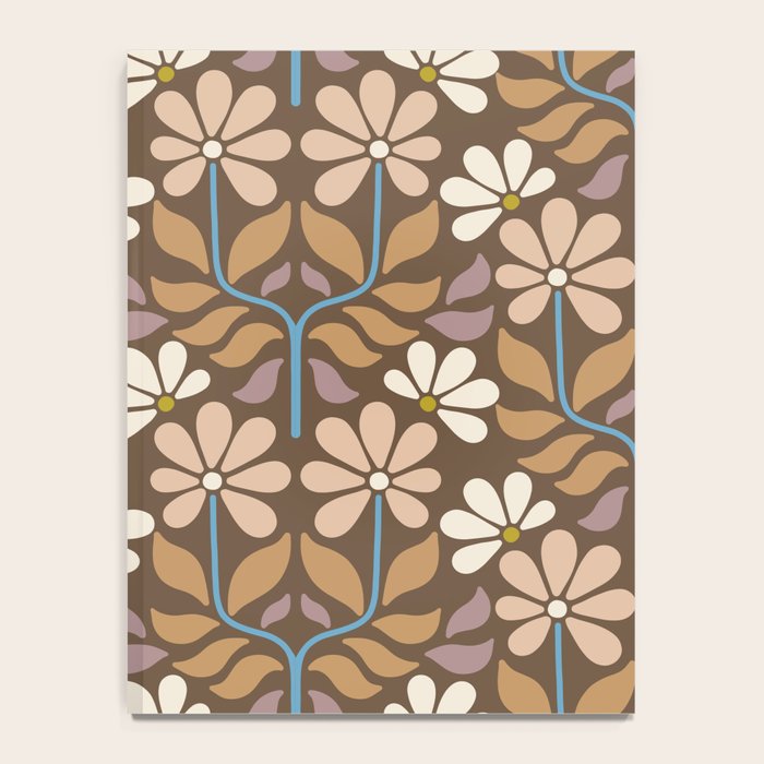 Retro Floral Pattern Bloom Notebook Gallery Image 4