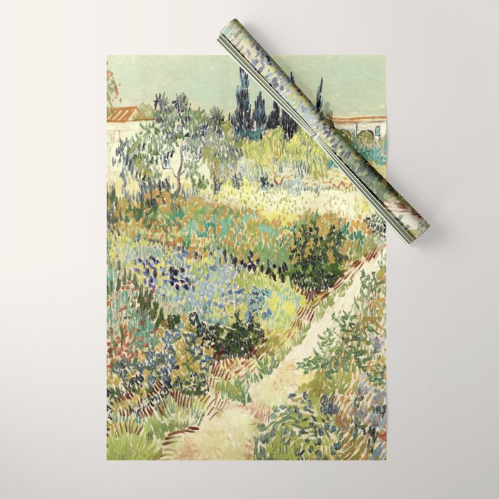 Vincent Van Gogh : Garden at Arles Wrapping Paper Gallery Image 1