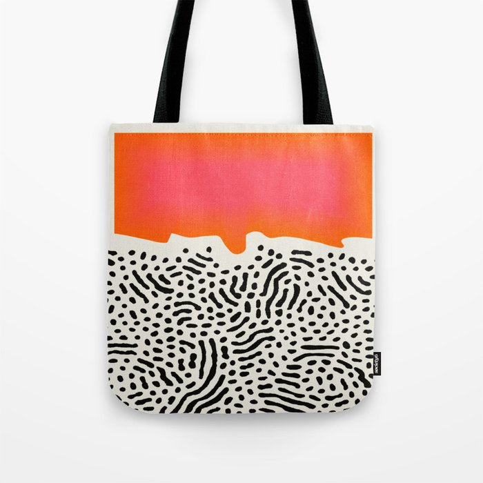 Sunset & Spots: Mid Century Abstraction Tote Bag Gallery Image 1