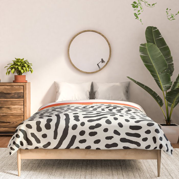 Sunset & Spots: Mid Century Abstraction Comforter Gallery Image 3