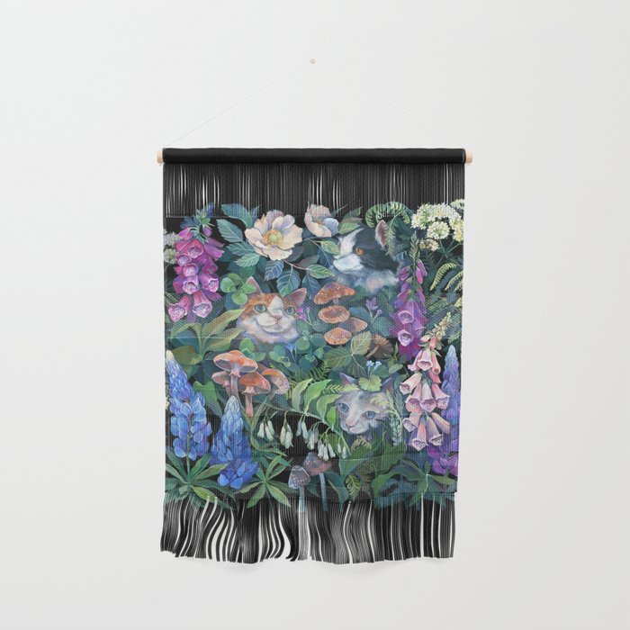 Cats Flower Garden Wall Hanging Gallery Image 1