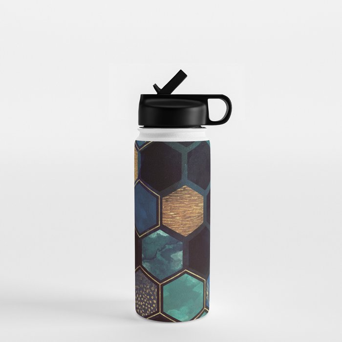 Blue & Gold Water Bottle Gallery Image 1
