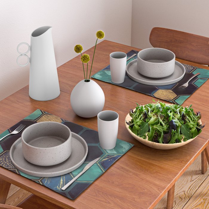 Blue & Gold Placemat Gallery Image 2