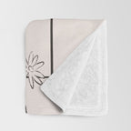 Falling Flowers lines Throw Blanket Gallery Image 3