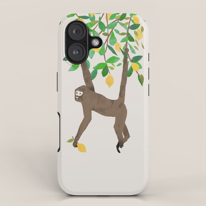 Monkey on lemon tree iPhone Case Gallery Image 1