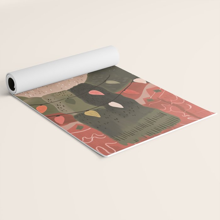 Festive Glow Llama Yoga Mat Gallery Image 2