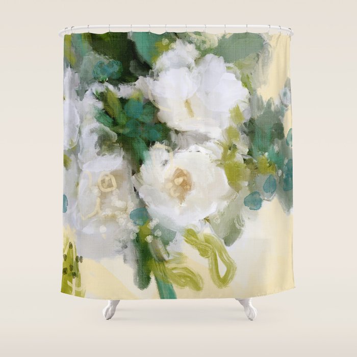 floral abstract 2 22 Shower Curtain Gallery Image 1
