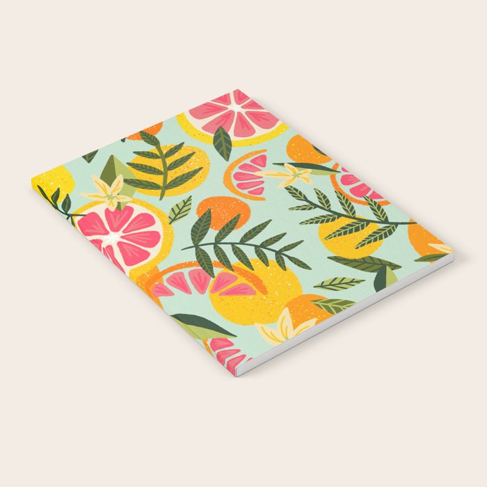 Grapefruit Blooms - Mint Palette Notebook Gallery Image 2
