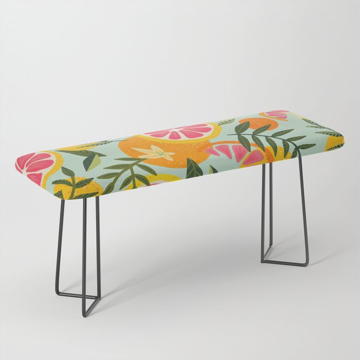 Grapefruit Blooms - Mint Palette Bench Gallery Image 1