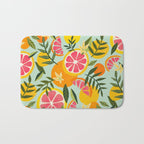 Grapefruit Blooms - Mint Palette Bath Mat Gallery Image 1