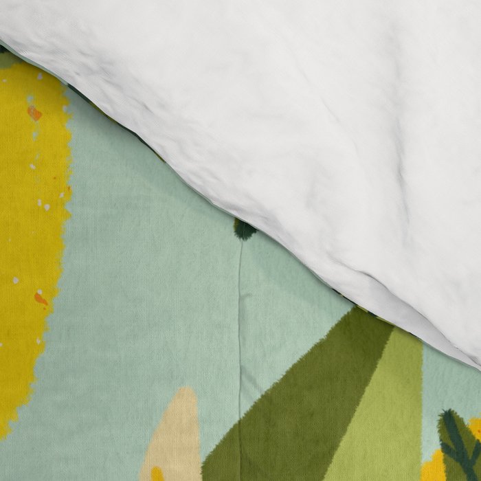 Grapefruit Blooms â Mint Palette Comforter Gallery Image 4