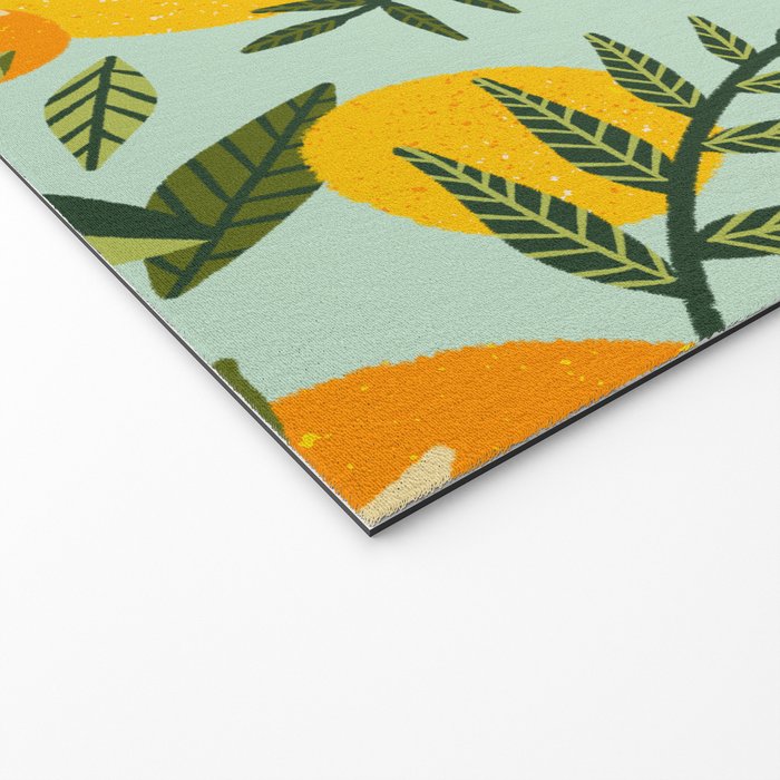 Grapefruit Blooms - Mint Palette Welcome Mat Gallery Image 2