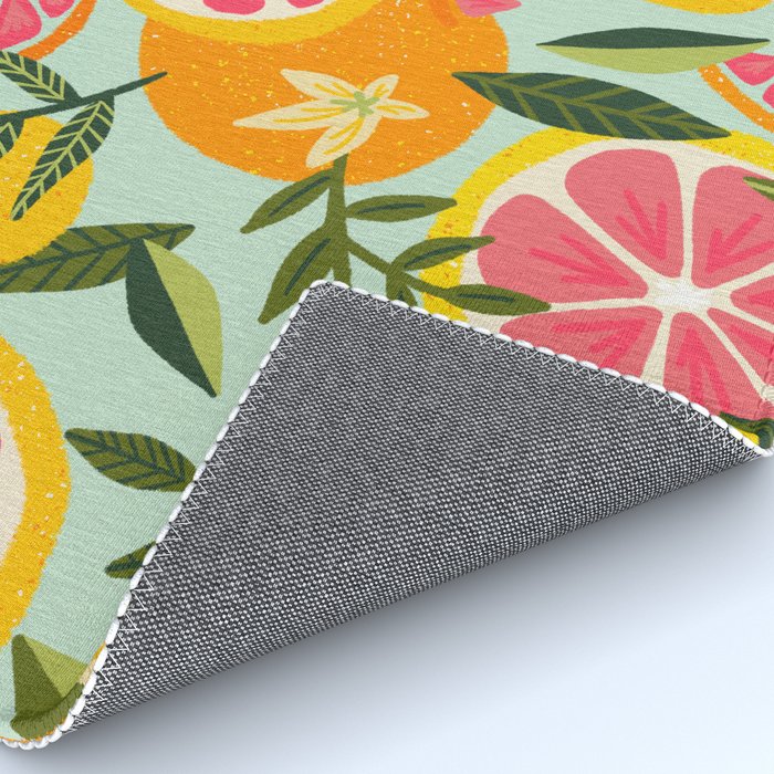 Grapefruit Blooms - Mint Palette Rug Gallery Image 4