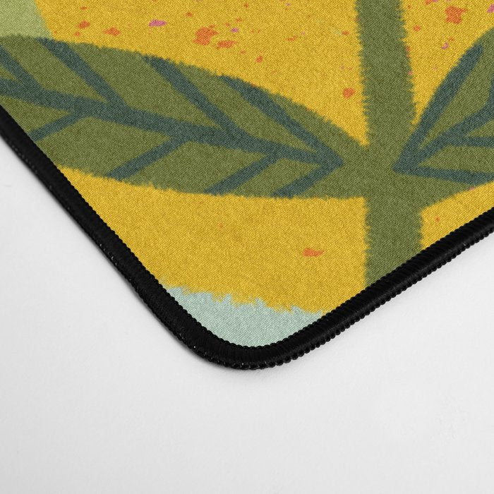 Grapefruit Blooms - Mint Palette Desk Mat Gallery Image 4