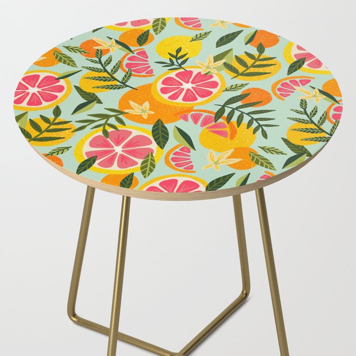 Grapefruit Blooms - Mint Palette Side Table Gallery Image 2