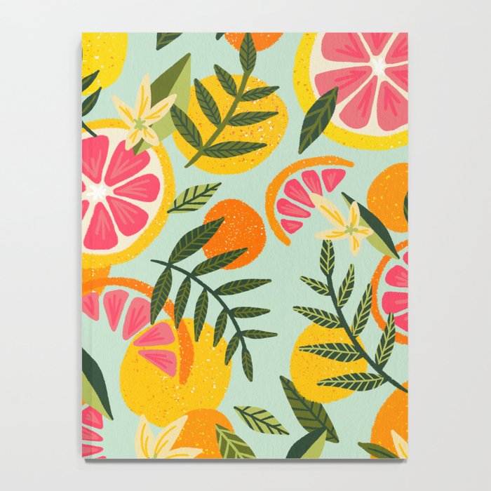 Grapefruit Blooms - Mint Palette Notebook Gallery Image 4