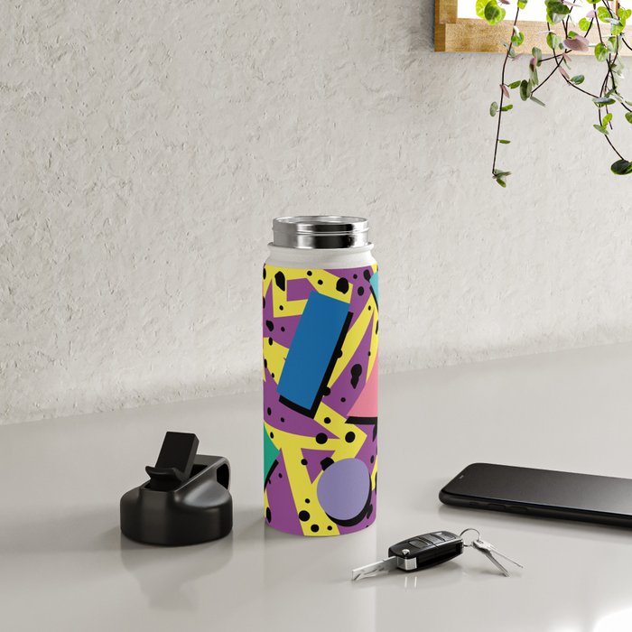 Memphis Pattern 21 - 80s / 90s Retro Water Bottle Gallery Image 4