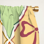 Coquette Ribbon Bows on Colorful Patchwork Window Curtain Gallery Image 2