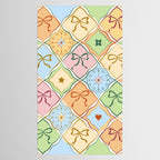 Coquette Ribbon Bows on Colorful Patchwork Tablecloth Gallery Image 2