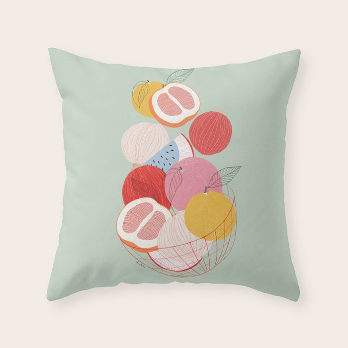 Fruit basket II Throw Pillow Gallery Image 6