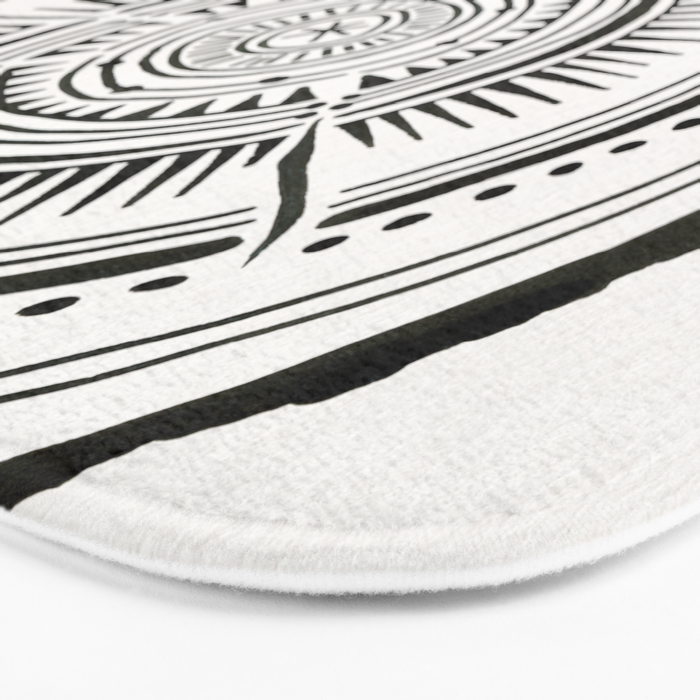 Quaking Aspen - Black Tree Rings Bath Mat Gallery Image 3