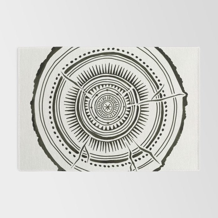 Quaking Aspen - Black Tree Rings Rug Gallery Image 2