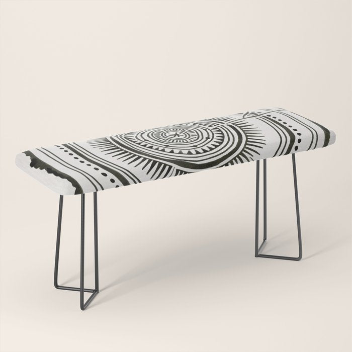 Quaking Aspen - Black Tree Rings Bench Gallery Image 1