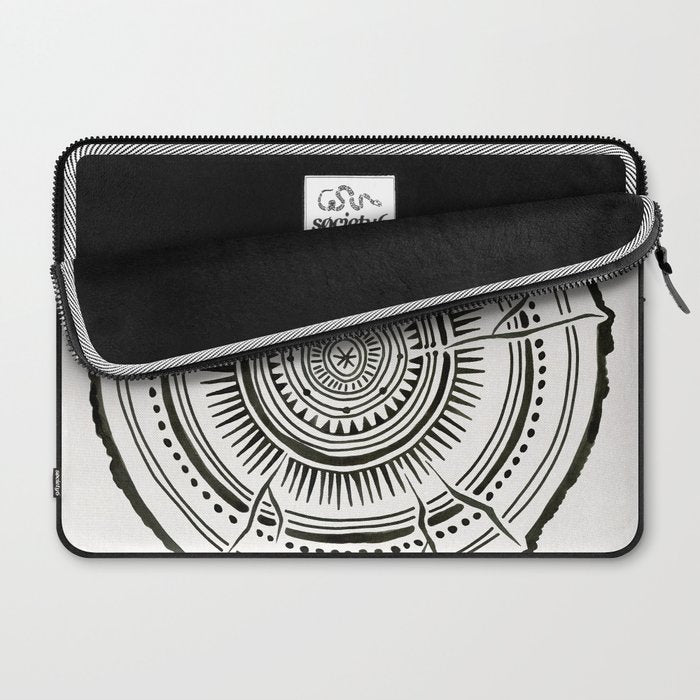Quaking Aspen - Black Tree Rings Laptop Sleeve Gallery Image 2