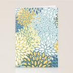 Modern Floral Yellow And Teal  Stationery Card Gallery Image 2