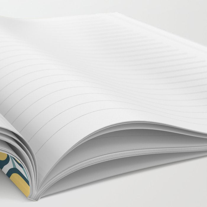 Modern Floral Yellow And Teal  Notebook Gallery Image 2